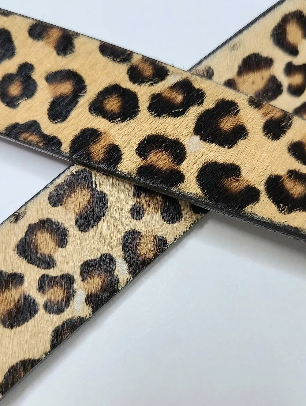 J. Crew Leopard Print Calf Hair Made In USA Italian Leather Belt - Picture 8 of 11